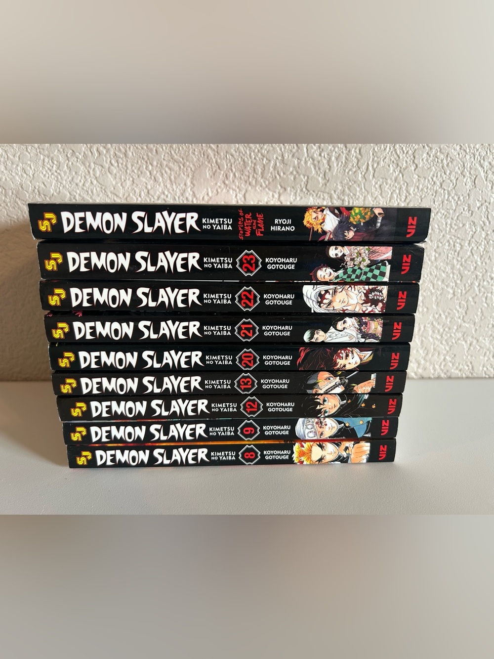 Demon Slayer:Kimetsu no Yaiba, Vol. 8, 9, 12, 13, 20, 21, 22, 23 Lot Of 9 Books
